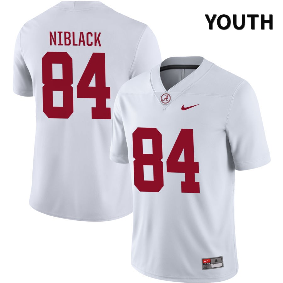 Alabama Crimson Tide Youth Amari Niblack #84 NIL White 2022 NCAA Authentic Stitched College Football Jersey GD16W74YC